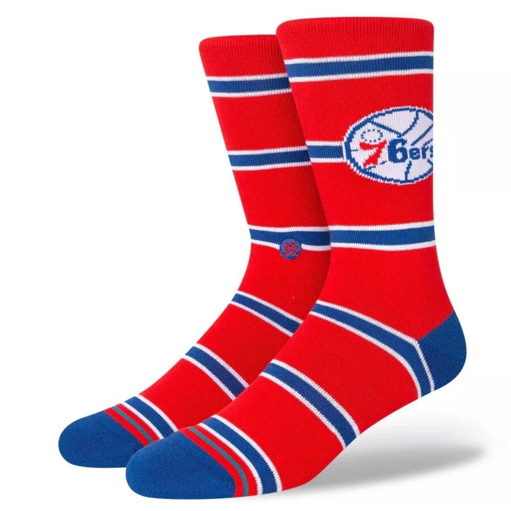 Stance NBA Hardwood Classics 76ers‎ Socks Size L 9-13